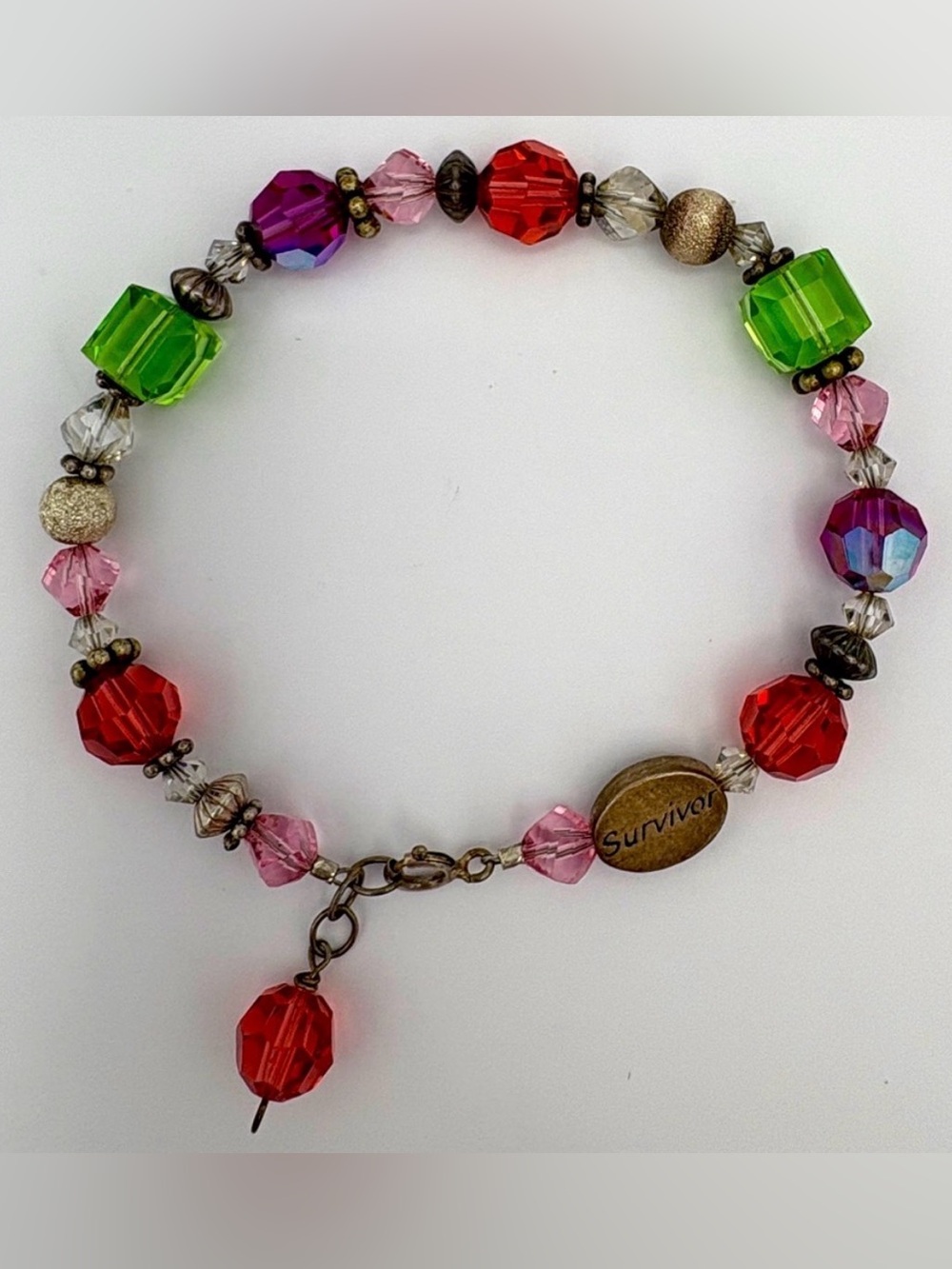 Survivor Multicolor Glass Beaded Bracelet